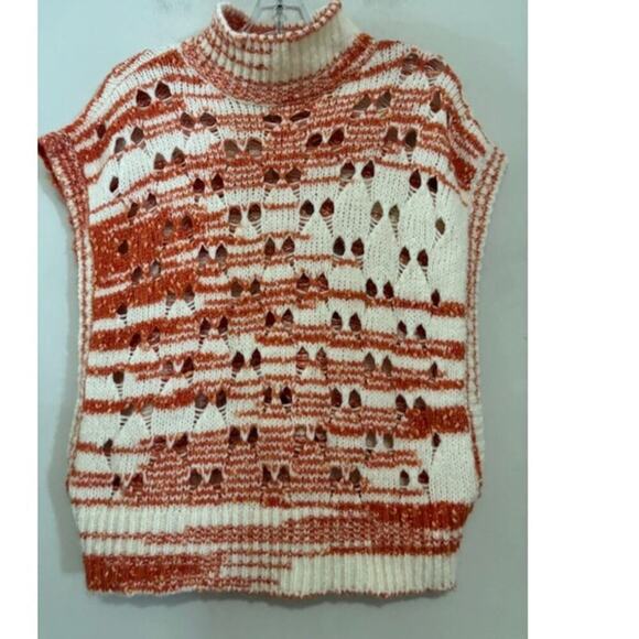 Sita Murt Sweater Vest Mock Neck Merino Wool Medium EU 38 Coastal Boho - Picture 3 of 10